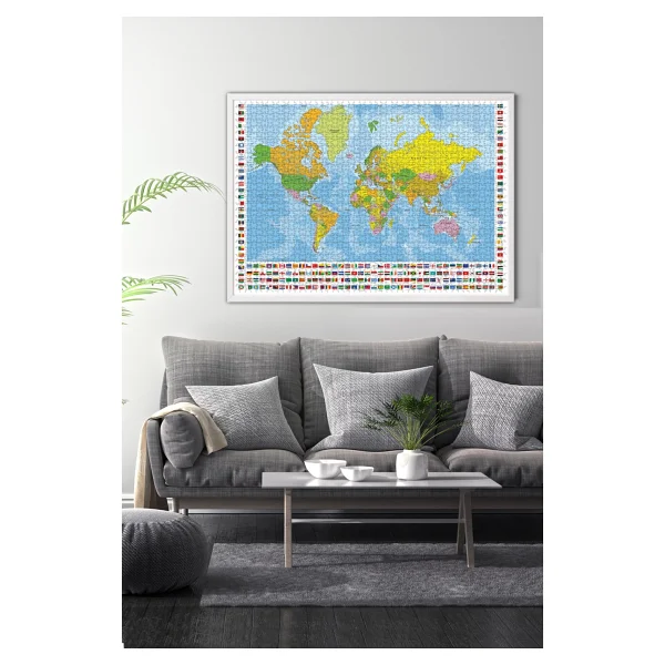 Anatolian Dünya Siyasi Haritası 700 Parça Puzzle 2703 - Görsel 4