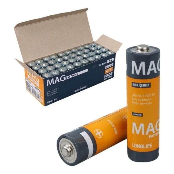 Mag Batteries Mg-26173 Alkalin Aa 40'lı Paket Kalem Pil (Aa,Lr6, Am-3) - Görsel 6