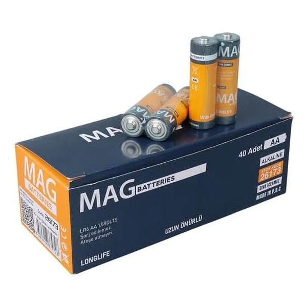 Mag Batteries Mg-26173 Alkalin Aa 40'lı Paket Kalem Pil (Aa,Lr6, Am-3) - Görsel 9