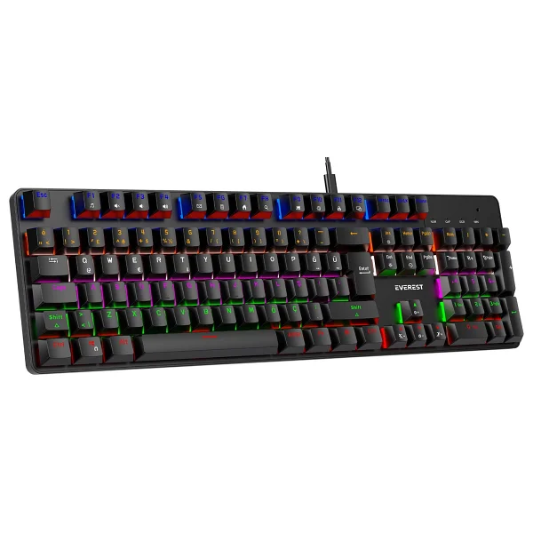 Everest Lumos Kb-Mk1 Red Switch Kablolu Mekanik Oyuncu Klavyesi - Görsel 2