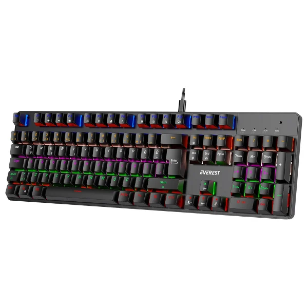Everest Lumos Kb-Mk1 Red Switch Kablolu Mekanik Oyuncu Klavyesi - Görsel 5