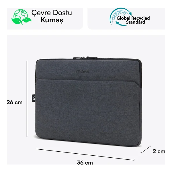 Mack Nova Eco Mce-1504 Antrasit 14.1" Laptop Kılıfı - Görsel 4