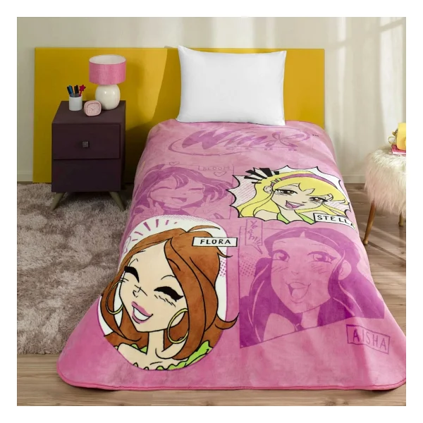 Taç Winx Girl Power Lisanslı 160x220 Cm Tek Kişilik Battaniye - Görsel 3