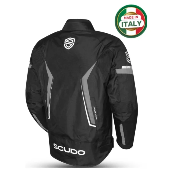 Scudo Roma Erkek Siyah-Gri 4 Mevsim Motosiklet Montu - Görsel 2