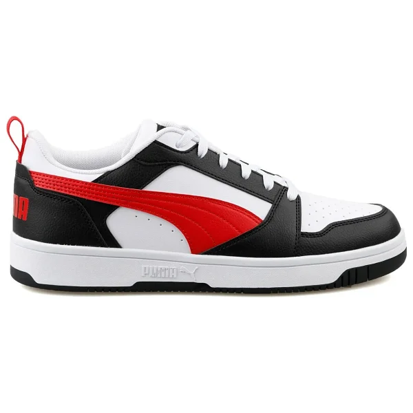 Puma Rebound V6 Low 392328-04 Beyaz-Kırmızı-Siyah Spor Ayakkabı - Görsel 9