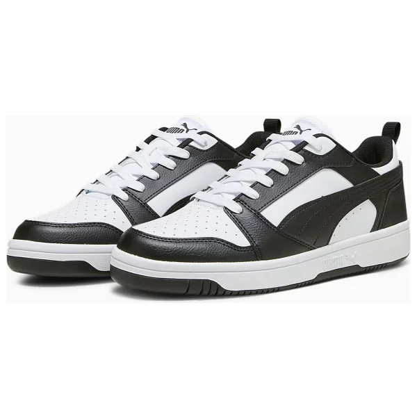 Puma Rebound V6 Low 392328-01 Siyah-Beyaz Spor Ayakkabı - Görsel 3
