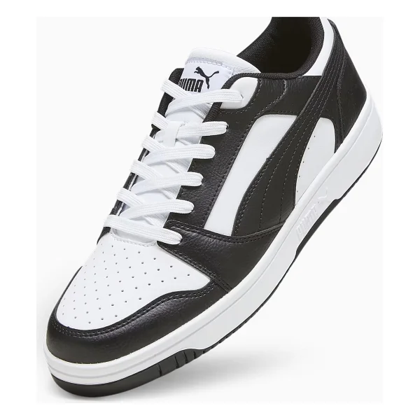Puma Rebound V6 Low 392328-01 Siyah-Beyaz Spor Ayakkabı - Görsel 4