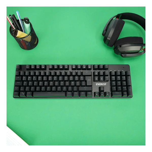 Everest Lumos Kb-Mk1 Blue Switch Kablolu Mekanik Oyuncu Klavyesi - Görsel 8