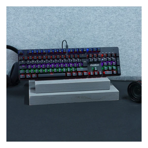 Everest Lumos Kb-Mk1 Red Switch Kablolu Mekanik Oyuncu Klavyesi - Görsel 9