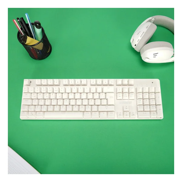 Everest Lumos Kb-Mk1 Beyaz Blue Switch Kablolu Mekanik Oyuncu Klavyesi - Görsel 8