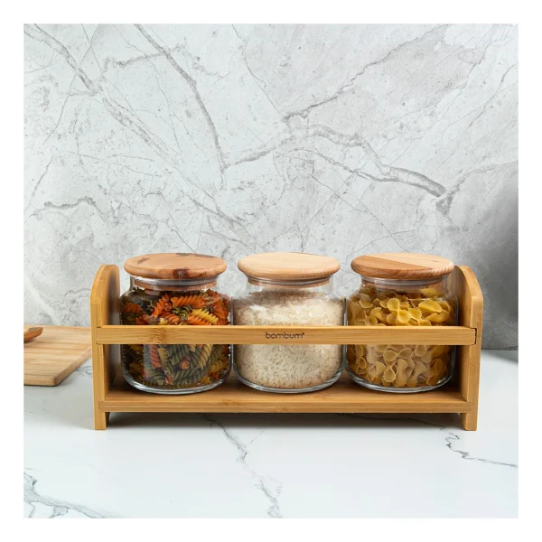 Bambum Bench Plus Standlı 500 Ml 4 Parça Baharat Takımı - Görsel 5