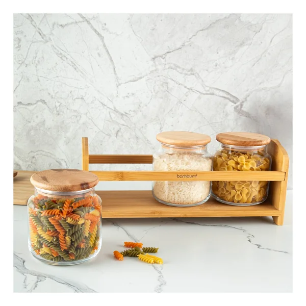 Bambum Bench Plus Standlı 500 Ml 4 Parça Baharat Takımı - Görsel 2