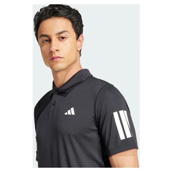 Adidas Club 3str Polo Erkek Tenis Polo Tişört Jg0985 Siyah Sıyah - Görsel 4