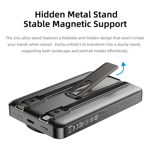 Rock P50 10000 mAh Hızlı Şarj Magsafe Powerbank - Görsel 4