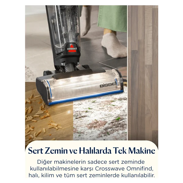 Bissell Crosswave Omnifind 4006N Islak Kuru Şarjlı Dikey Süpürge - Görsel 6
