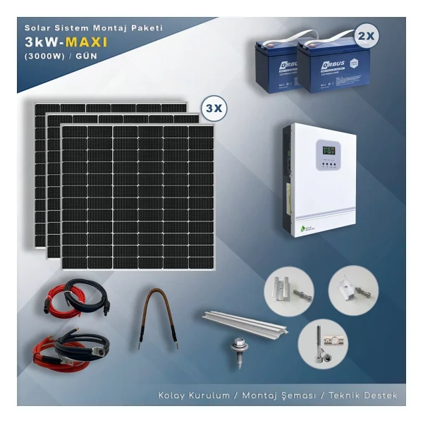 Matech 3 Kw Maxi Solar Paket Sistem (3000w/Gün) - Görsel 9