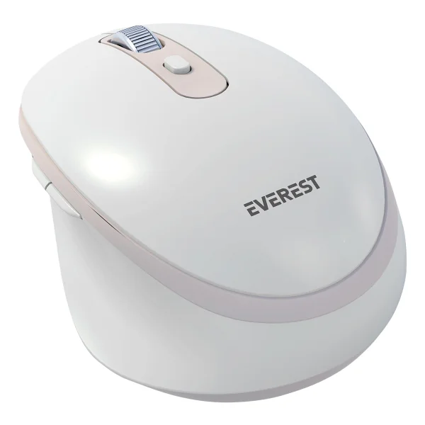 Everest Sm-Bt42 Beyaz-Mavi Şarjlı Optik Kablolu/Kablosuz Mouse - Görsel 6