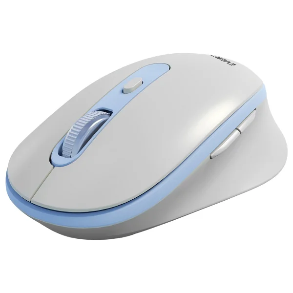 Everest Sm-Bt42 Beyaz-Mavi Şarjlı Optik Kablolu/Kablosuz Mouse - Görsel 2