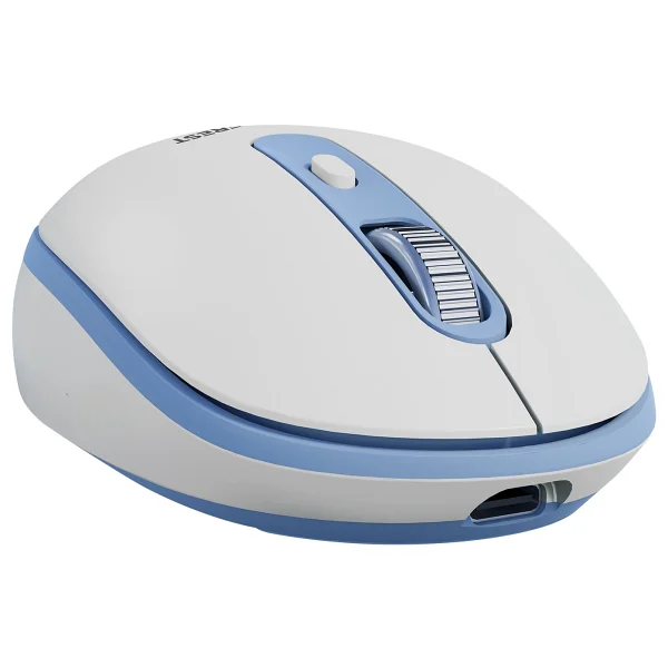 Everest Sm-Bt42 Beyaz-Mavi Şarjlı Optik Kablolu/Kablosuz Mouse - Görsel 3