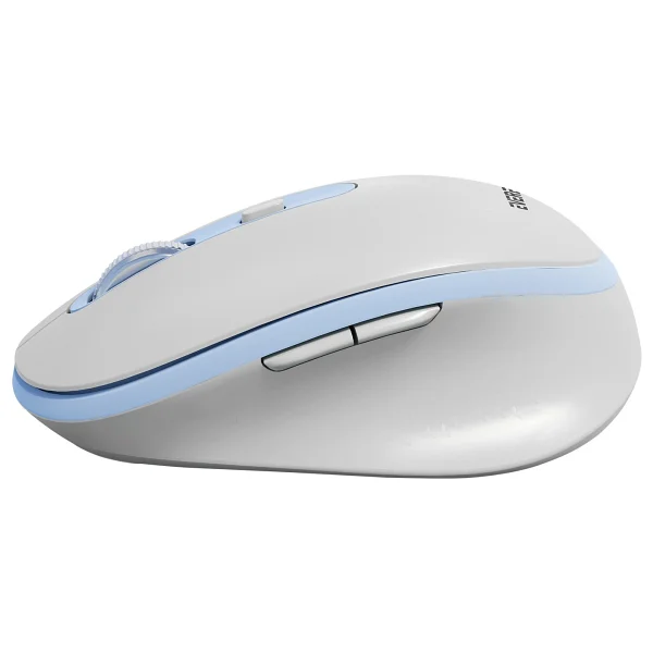 Everest Sm-Bt42 Beyaz-Mavi Şarjlı Optik Kablolu/Kablosuz Mouse - Görsel 4