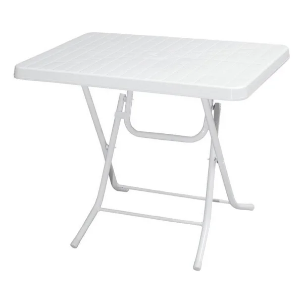 Omnipazar Mt-Gfm210 Picnic Plastik Dikdörtgen Katlanır Bahçe Balkon Masa 60x85 Cm Beyaz - Görsel 3
