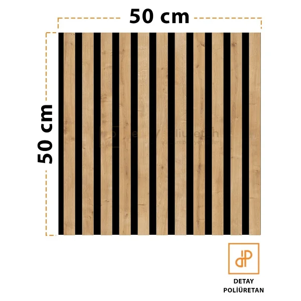 Mdf Ahşap Akustik Duvar Ve Tavan Kaplama Paneli 50 X 50 Cm Safir Meşe - Görsel 6