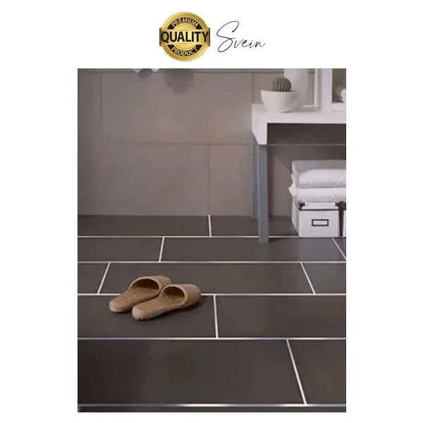 Premium Kendinden Yapışkanlı Gri Gümüş Renk Fayans Derz Arası İzolasyon Bandı Dekoratif Bant 0,5 Cm - Görsel 3