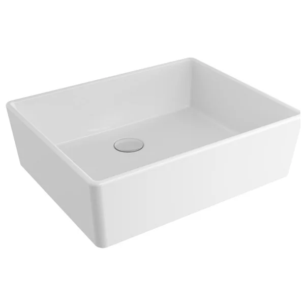 Bocchi Milano 1215-062-0125 50 cm Parlak Beyaz Çanak Lavabo - Görsel 3