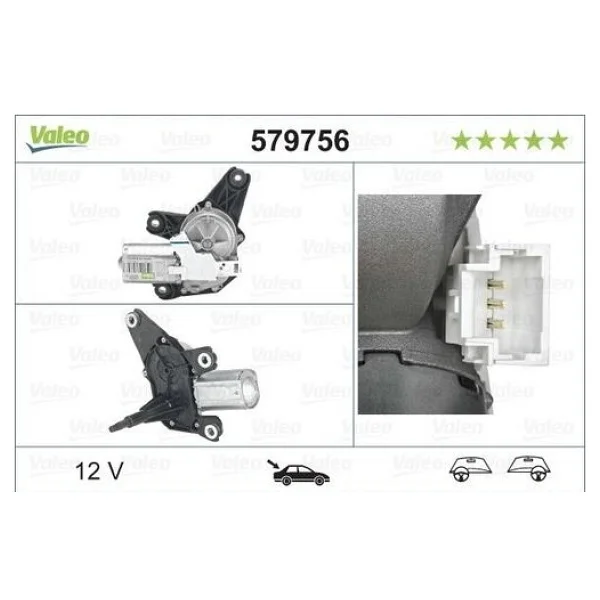 Sılecek Motoru Arka Megane Iı 03 8200153458 Valeo 579756 - Görsel 2