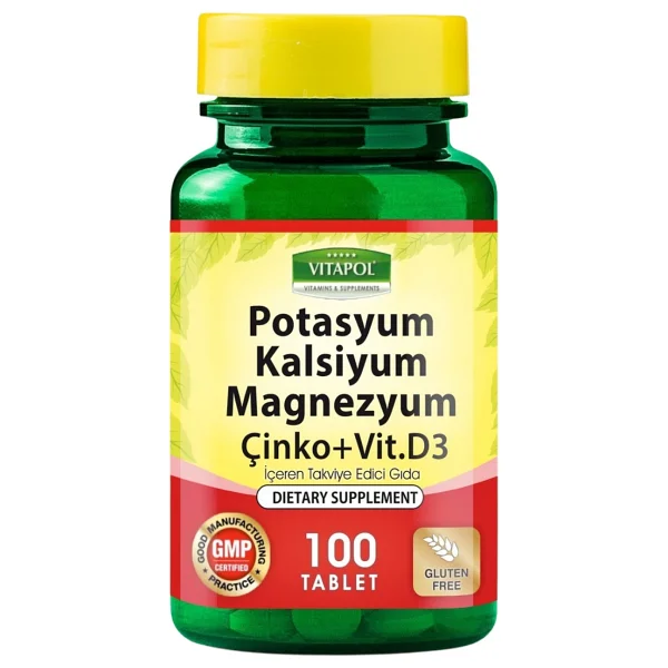 Vitapol Potasyum Kalsiyum Magnezyum 100 Tablet - Görsel 8