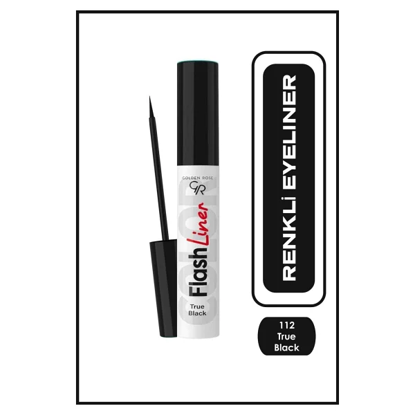 Golden Rose Flash Liner 112 True Black Eyeliner - Görsel 3