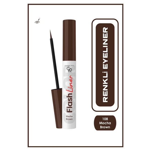Golden Rose Flash Liner 108 Mocha Brown Eyeliner - Görsel 2