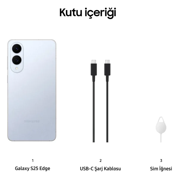 Samsung Galaxy S25 Edge 512 GB Titanyum Buz Mavisi - Görsel 3