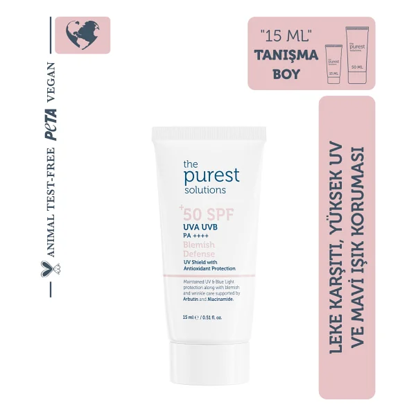 The Purest Solutions Lekeli Ciltler İçin 15 Ml 50 Faktör Renkli Güneş Kremi - Görsel 5