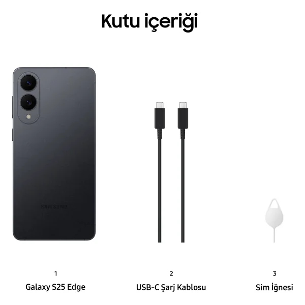 Samsung Galaxy S25 Edge 512 GB Titanyum Gece Siyahı - Görsel 3