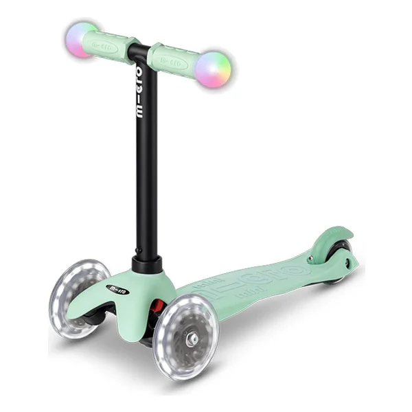 Micro Mini2grow Deluxe Magic Mmd357 Işıklı Mint Yeşili 3 Tekerlekli Oturaklı Çocuk Scooter - Görsel 10