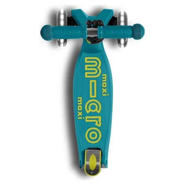 Micro Maxi Deluxe 3 Tekerlekli Foldable Scooter 5 - 7 Yaş İçin Yeşil Renkli LED Işıklı - Görsel 2