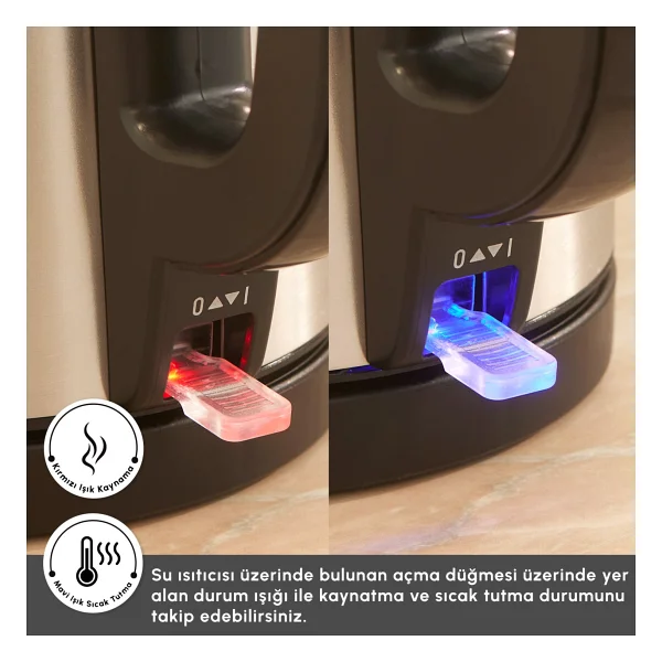 Karaca Tea Break 1650 W Çelik Demlikli Çay Makinesi - Görsel 7