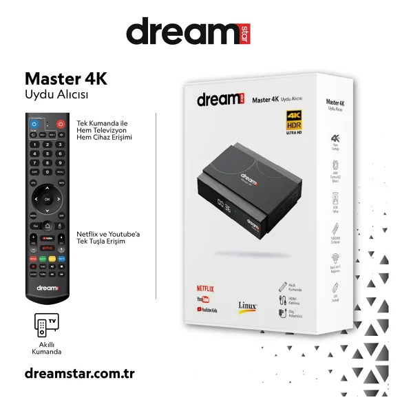 Dreamstar Master 4K Uydu Alıcısı - Görsel 2