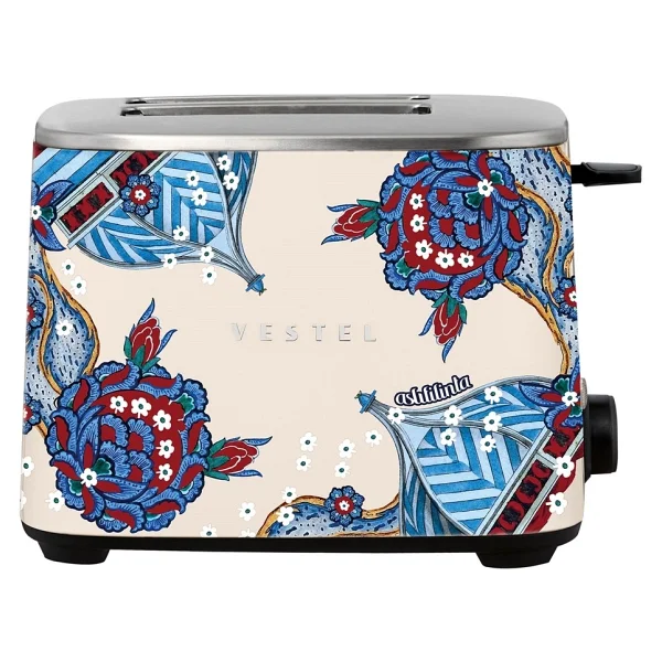 Vestel X Aslı Filinta Retro Bej Çini 2 Dilim Ekmek Kızartma Makinesi - Görsel 3
