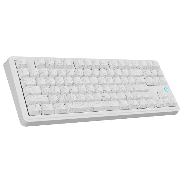 Ajazz AK870 Plus Beyaz RGB TKL Avocado Switch Kablolu/Kablosuz Oyuncu Klavyesi - Görsel 8