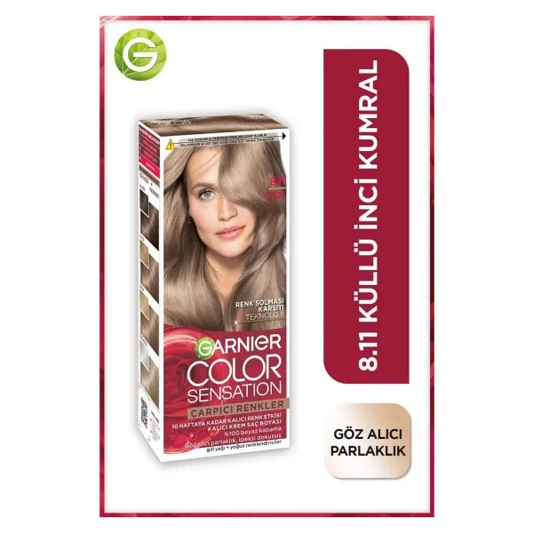 Garnier Çarpıcı Renkler 8.11 Küllü İnci Kumral Saç Boyası - Görsel 3