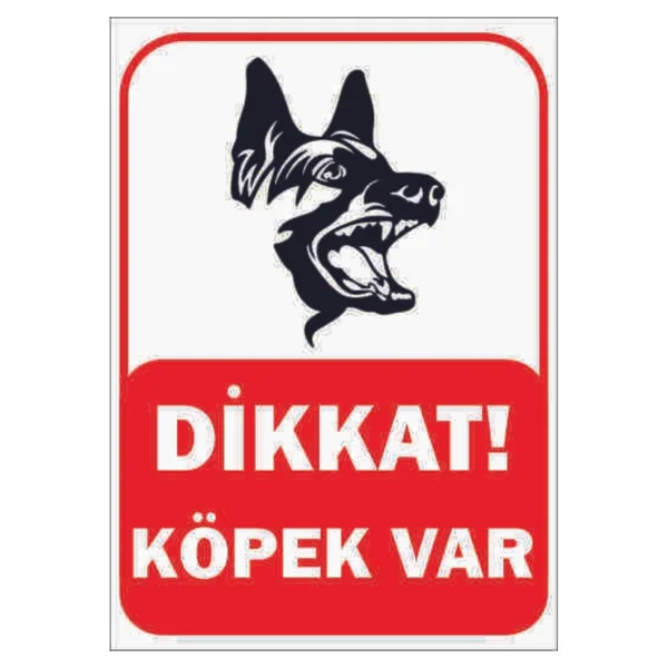 Trafik Ve Uyarı Levhası Dikkat Köpek Var 2. Tip A4 Boy Foreks Levha - Görsel 2