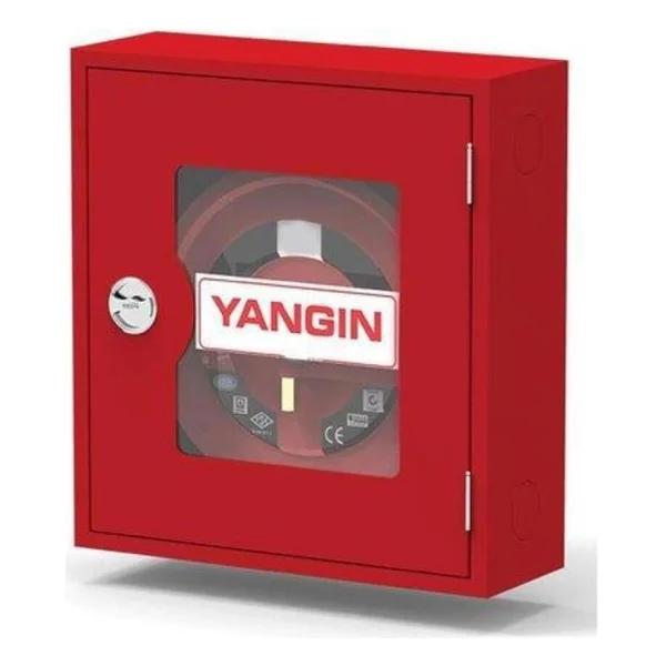 1" Tek Kapaklı Cam Kapak 25 Mt Hortumlu 0.90 Mm Yangın Dolabı Tse' Li Sıva Altı Alperen - Görsel 2