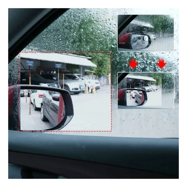 4 Parça Yan Aynalar Ve Yan Camlar Için Araç Ayna Yağmur Kaydırıcı Ve Cam Buğu Önleyici Film Seti (4604) - Görsel 3