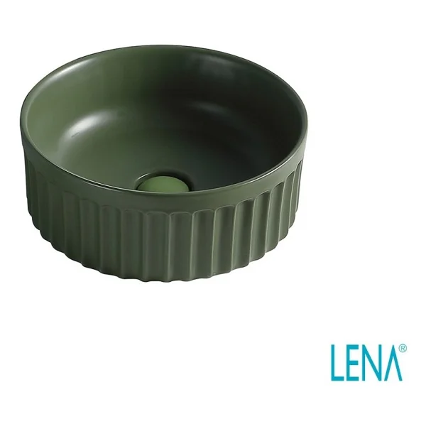 Lena EY-4715MY Mat Yeşil Tezgah Üstü Lavabo - Görsel 2