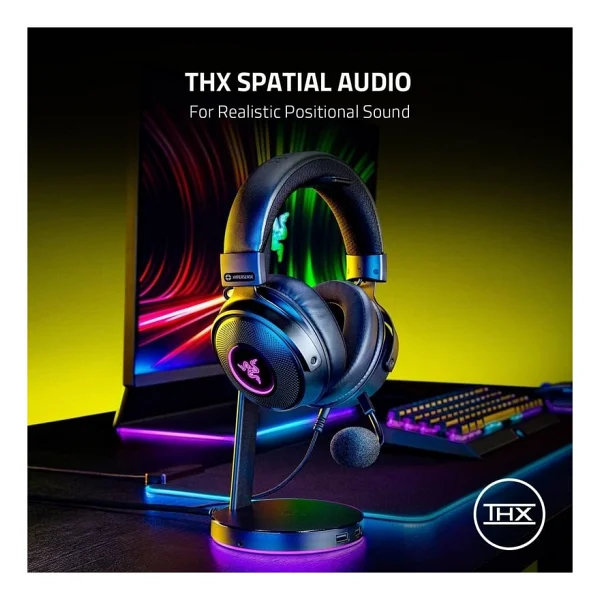 Razer Kraken V3 Hypersense Rz04-03770100-R3m1 RGB 7.1 USB Kablolu Kulak Üstü Oyuncu Kulaklığı - Görsel 3