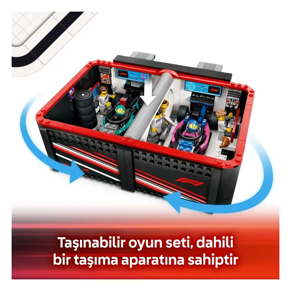 Lego 60444 City F1 Garajı Ve Mercedes-Amg Ve Alpine Arabaları - Görsel 6