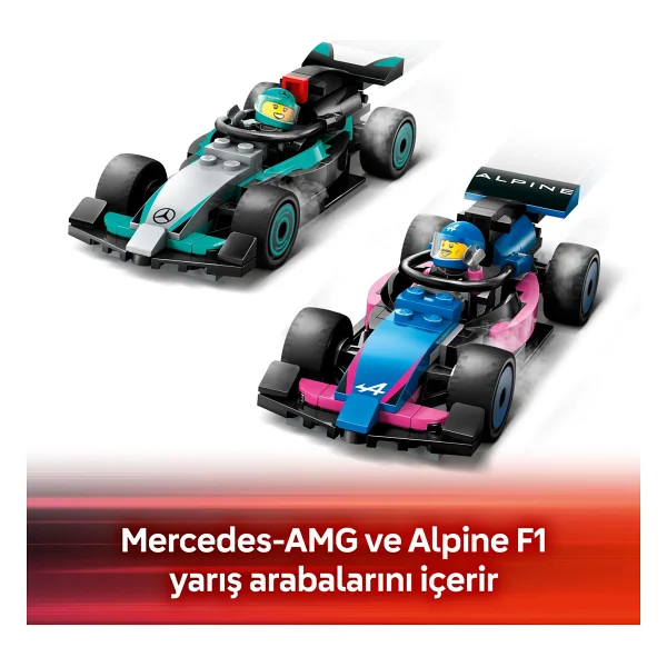 Lego 60444 City F1 Garajı Ve Mercedes-Amg Ve Alpine Arabaları - Görsel 8