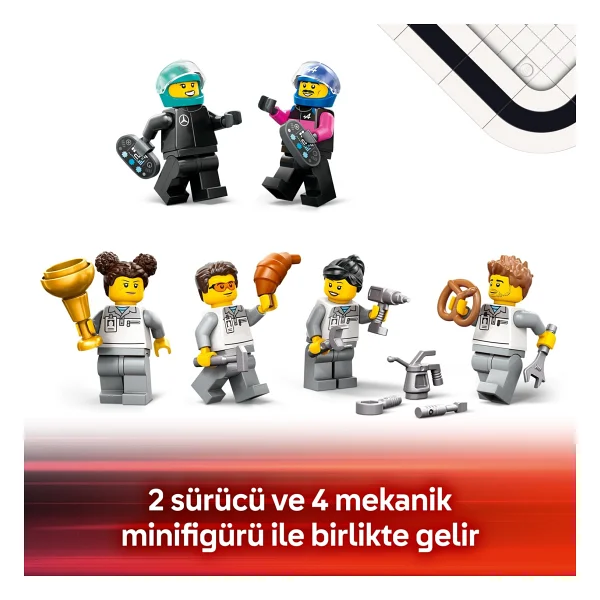 Lego 60444 City F1 Garajı Ve Mercedes-Amg Ve Alpine Arabaları - Görsel 9
